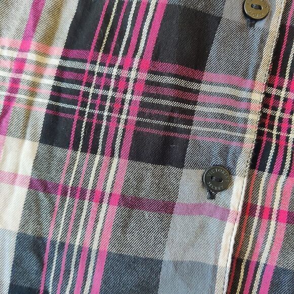 Victoria's Secret plaid long sleeve pajama top sz S - Picture 8 of 11